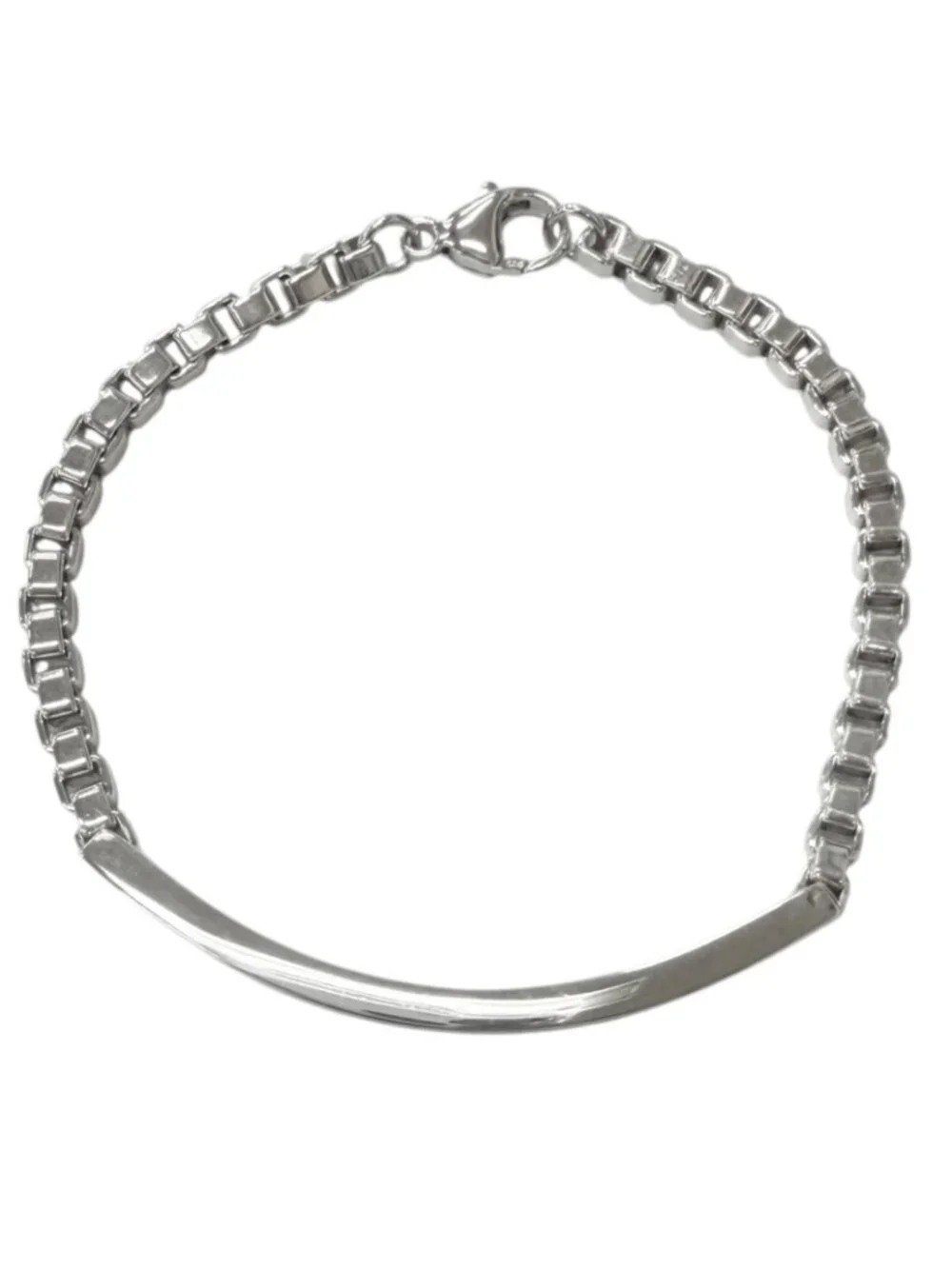 Tiffany & Co Venetian Link ID Bracelet Silver Bag Included